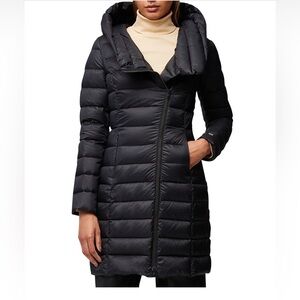 Soia & Kyo Women's Black Quilted Hooded Coat Puffer Jacket